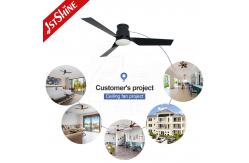 China Manufacture Fan Low Profile Dimmable Led Ceiling Fan With ABS Blade Black supplier