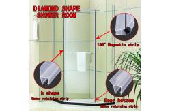 China Frameless Sliding Shower Door Vertical Seal Strip PVC Water Retaining Fittings supplier