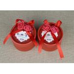 Custom Labeling Red Wedding Ribbon Mini Carboard Paper Cans Packaging