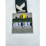75mm Finisher Medals For 5k , Die Casting Personalised Running Medals for sale