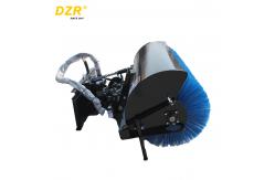 China Mini Skid Steer Hydraulic Angle Broom With Poly / Wire Brush supplier