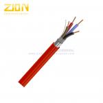 Plain Annealed Copper Fire Resistance Cable Shielded 0.22mm2 FRLS PVC in Red for sale