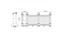 China Aluminum Alloy Automatic Retractable Gate Electric Operated Fingerprint Control supplier