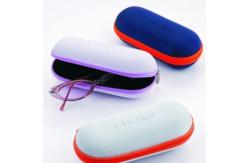 China Colorful Collapsible Sunglass Zipper Case Multispandex Glasses Packaging supplier