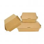 Customized hamburger box eco-friendly and biodegradable food grade corrugated paper packaging fast food box for sale