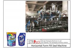 China Laundry Detergent Liquid Pouch Packing Machine With Servo Piston Filling Machine supplier