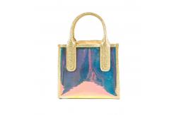 China Reusable Waterproof Transparent Iridescent Beach Bag supplier