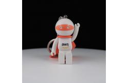 China Non Phthalate PVC Promotional Plastic Keychain 5cm Hight For Gift supplier