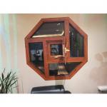 Best Design Octagonal Fixed Glass Top Hung Aluminium Alloy Woodgrain Windows for sale