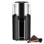 Black Powerful Motor Custom Coffee Grinder Stainless Steel Blades Beans Nuts Spice