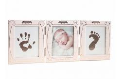 China Personalized Baby Hand And Footprint Photo Frame Keepsake Box Decoration supplier