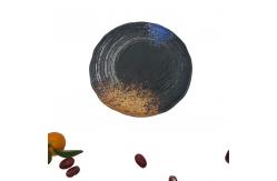 China Restaurant Personalised Melamine Round Plate Anti Scratch Galaxy Pattern supplier