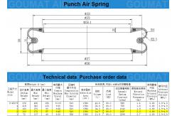China Japan Industry Rubber Air Spring For Punching Clamping Device 0.69 Mpa supplier
