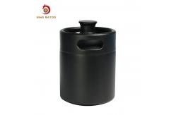 China 304 Stainless Steel Mini Keg Customized Black Powder Coating 2l Single Wall supplier