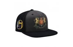 China OEM Design 5 Panel Snapback Hat Custom Fitted Snapback Cap With Plastic Buckle supplier
