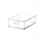 Stackable 6L 9L PET Clear Storage Cabinet Plastic Drawer Organizer