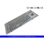 IP65 Rated Stainless Steel Industrial Computer Kiosk Keyboard With Trackball for sale