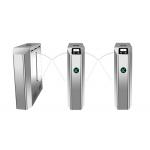 Wire Drawing Waist Height Turnstile SUS304 Retractable COVID QR Code