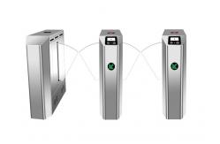 China Wire Drawing Waist Height Turnstile SUS304 Retractable COVID QR Code supplier