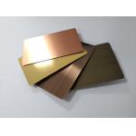 Custom Brass Bronze Copper Metal Business VIP Member Cards Brushed Finish for sale