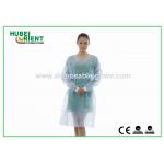 Light Blue Breathable Disposable Use Protctive Isolation Gowns With Knitted Wrist