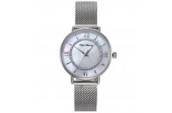 China Ladies 3ATM Quartz Analog Watch 18mm Mop Dial Watch Mesh Strap supplier