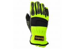 China High Visible Glass Fiber Rescue Extrication Gloves Elasticized Turtleneck Cuff supplier