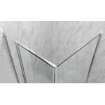 Square Shower Enclosures 6/8mm Tempered Glass And Chromed Alum Frame