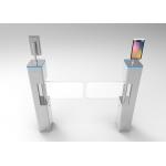 RFID Card QR Code Reader Pedestrian Swing Gate RGB Indicator for sale