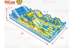 China Big Circle Obstacles With Slides Inflatable jumping playground supplier