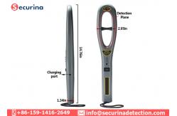 China 240VAC Hand Held Security Detector FCC 9V Battery For Dangerous Weapon supplier
