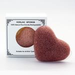Vegan Various Colors Natural Heart Konjac Sponge for Face and Body Wash for sale