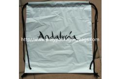 China Frosted CPE Plain Plastic Drawstring Backpack with Double Shoulders supplier