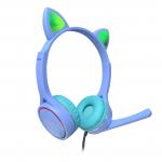 15m Transmission Cat LED Ear Headset Wireless Bluetooth With Mic Glowing Earphones Children Gifts for sale
