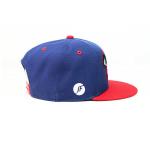 Customized Black 6 Panel Wool Snapback Caps 3D Rubber Printed Logo