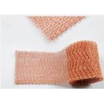 ODM Knitted Copper Wire Mesh Roll 50mm Width irregula Hole for sale