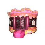 Round inflatable jumping house Merry-go-round inflatable bouncer inflatable princess bouncy castle for sale