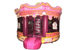 China Round inflatable jumping house Merry-go-round inflatable bouncer inflatable princess bouncy castle supplier