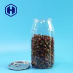 Sweets Seafood Dry Food Packaging Empty Plastic PET Can With Lids Custom Made 24oz for sale