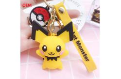 China 3D Character Keychain With Metal Key Ring Custom Plasitc Figure Keychain supplier