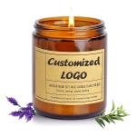 Clear Amber Reusable Glass Candle Jars Bulk For Household for sale