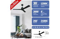China Black 3 Solid Wood Blades Quiet Ceiling Fan With Remote Control supplier