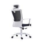 Modern Middle Back Mesh Back Fabric Seat Swivel Office Chair With Headrest