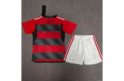 China Red Quick Dry Kids Custom Soccer Jerseys With Logo supplier