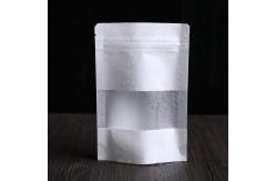 China Mega See Through Pouches Zipper White Resealable Paper Pouches supplier
