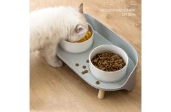 China Ceramic Pet Feeder Bowls Anti Overturning Detachable Elevated Rice Basin supplier