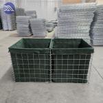 Heavy Duty 3 Inch Mesh Hole Gabion Basket MIL1 1.37M High Hesco Barrier Welded Gabion Box Lined With Geotextile Cloth for sale