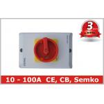 PC Safety 3 Pole 63 Amp Rotary Isolator Switch for Power Distribution for sale