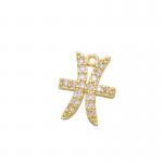 Micro Pave 18K Gold Pendant Diamond CZ Gold Constellation Pendant