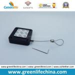 Security Cable Lockable Square Black Retractor for Jewelry Electronics Displaying